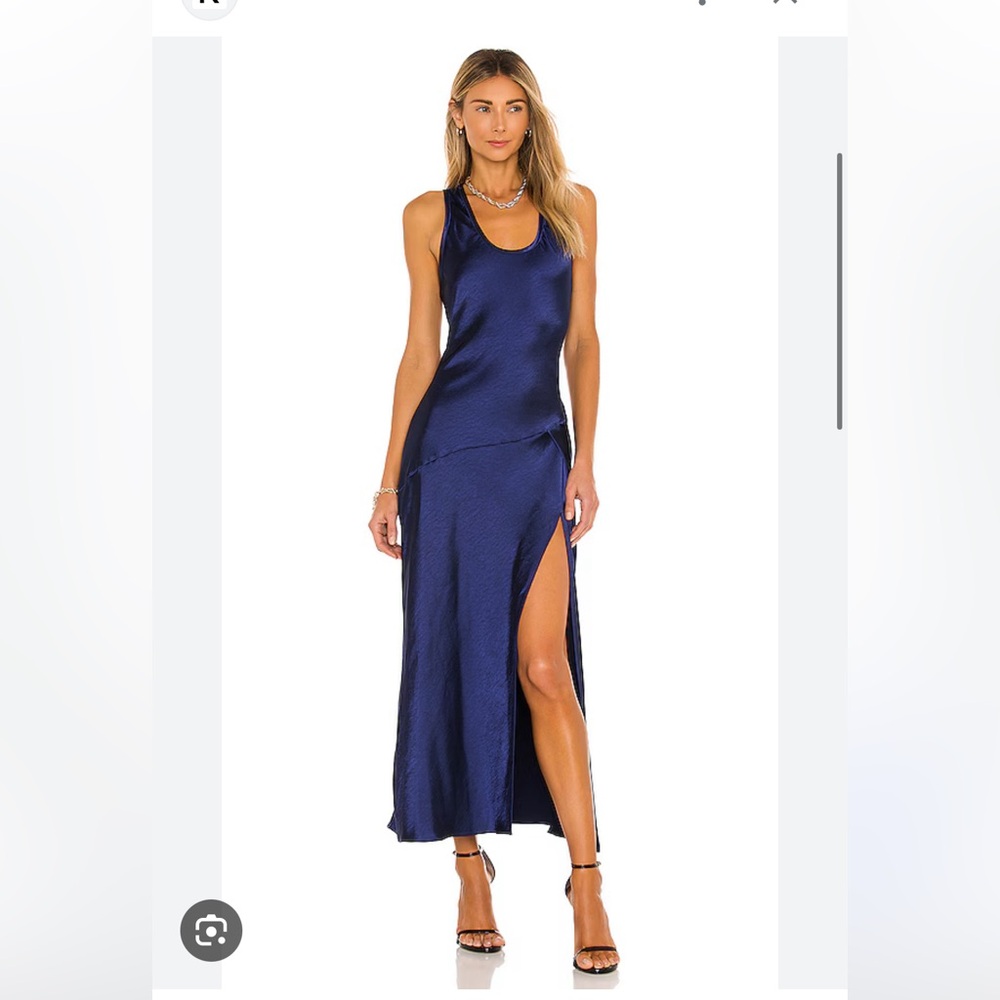 L'Academie Racerback Tank Midi Dress in Navy | XS